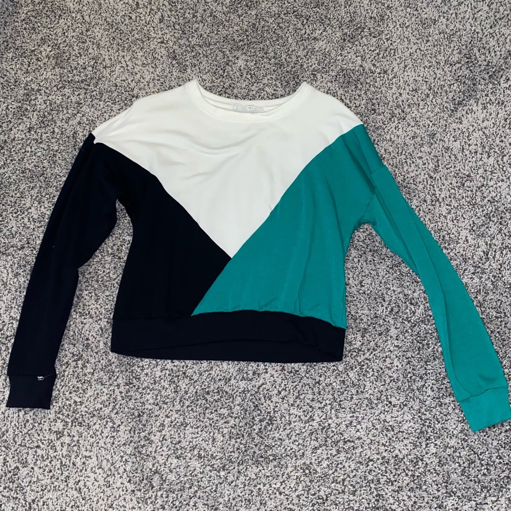 Multicolored Sweater Crop Top